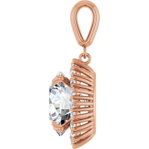 14K Rose Gold 13 mm Round Pendant Mounting – image 5