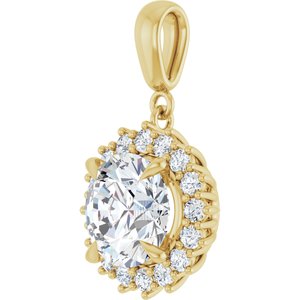 10K Yellow Gold 9.4 mm Round Pendant Mounting – image 3