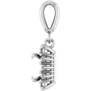 18K White Gold 5x5 mm Square Pendant Mounting – image 6