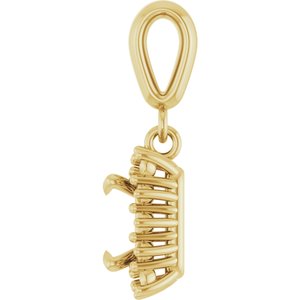18K Yellow Gold 5x5 mm Square Pendant Mounting – image 6