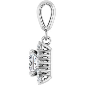 14Kx1 White Gold 5x5 mm Square Pendant Mounting – image 5
