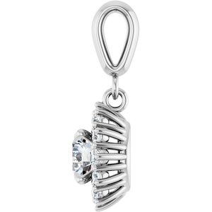 14Kx1 White Gold 5.5 mm Round Pendant Mounting – image 5