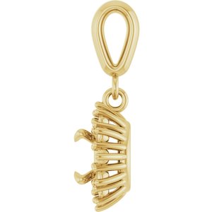 18K Yellow Gold 5.5 mm Round Pendant Mounting – image 6