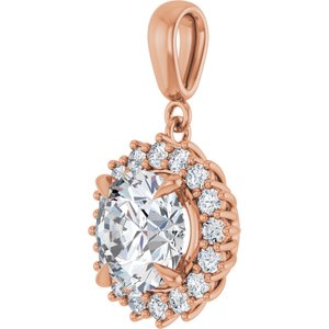 14K Rose Gold 9 mm Round Pendant Mounting – image 3