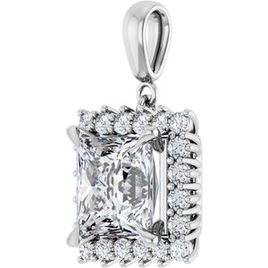 Platinum 9x9 mm Square Pendant Mounting – image 3