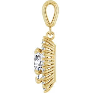 10K Yellow Gold 9x5.5 mm Pear Pendant Mounting – image 5