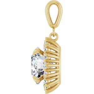 18K Yellow Gold 10 mm Round Pendant Mounting – image 5