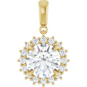 10K Yellow Gold 10 mm Round Pendant Mounting
