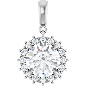 14Kx1 White Gold 10 mm Round Pendant Mounting