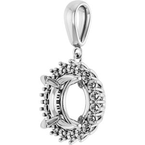 Platinum 12 mm Round Pendant Mounting – image 4
