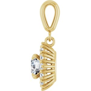 10K Yellow Gold 6 mm Round Pendant Mounting – image 5