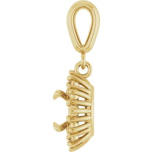 18K Yellow Gold 6 mm Round Pendant Mounting – image 6