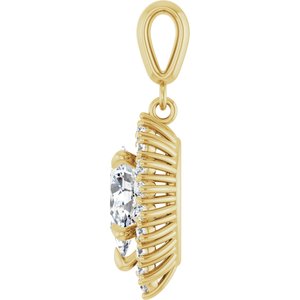 18K Yellow Gold 10x6 mm Pear Pendant Mounting – image 5