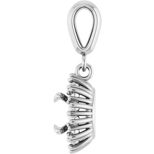 Continuum Sterling Silver 5.8 mm Round Pendant Mounting – image 6