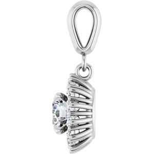 14Kx1 White Gold 5.8 mm Round Pendant Mounting – image 5