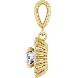 10K Yellow Gold 5.8 mm Round Pendant Mounting – image 5