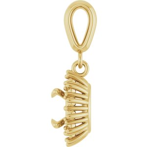 10K Yellow Gold 5.8 mm Round Pendant Mounting – image 6