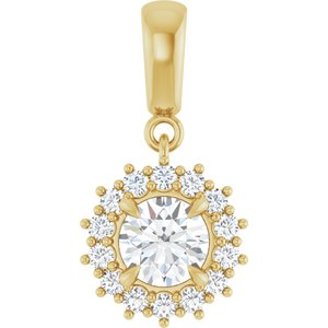 10K Yellow Gold 5.8 mm Round Pendant Mounting