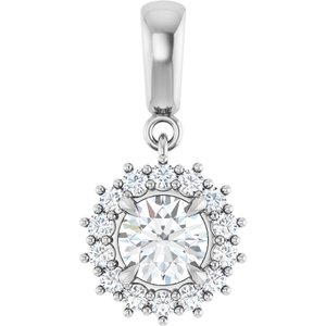Platinum 5.8 mm Round Pendant Mounting