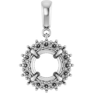 Continuum Sterling Silver 9 mm Round Pendant Mounting – image 2