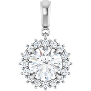 Platinum 9 mm Round Pendant Mounting