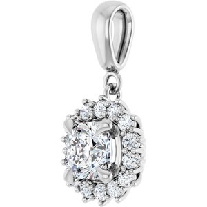 Continuum Sterling Silver 6x6 mm Cushion Pendant Mounting – image 3