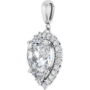 Sterling Silver 16x12 mm Pear Pendant Mounting – image 3