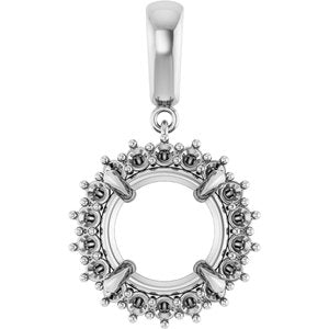 Platinum 12 mm Round Pendant Mounting – image 2