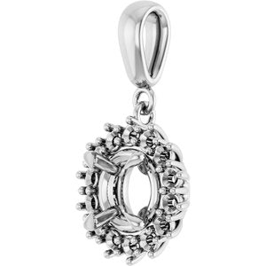 Platinum 7 mm Round Pendant Mounting – image 4