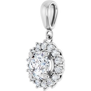 14Kx1 White Gold 7 mm Round Pendant Mounting – image 3