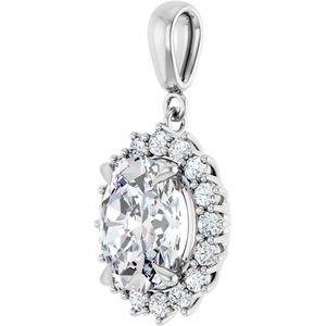 Continuum Sterling Silver 11x9 mm Oval Pendant Mounting – image 3