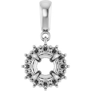 Platinum 6 mm Round Pendant Mounting – image 2