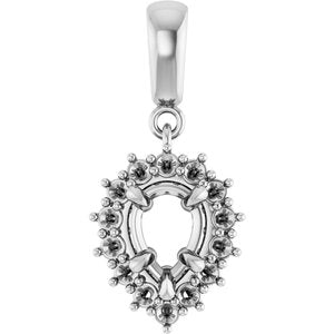 Platinum 7x5 mm Pear Pendant Mounting – image 2