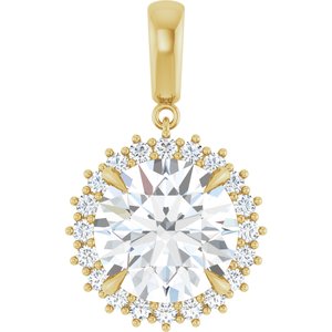 10K Yellow Gold 13 mm Round Pendant Mounting