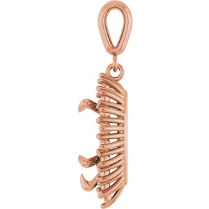 10K Rose Gold 12x7.5 mm Pear Pendant Mounting – image 6