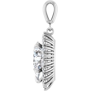 Platinum 12x7.5 mm Pear Pendant Mounting – image 5