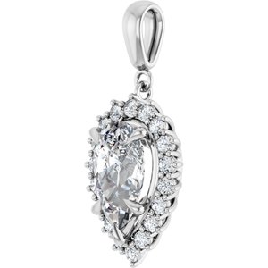 Continuum Sterling Silver 12x7.5 mm Pear Pendant Mounting – image 3