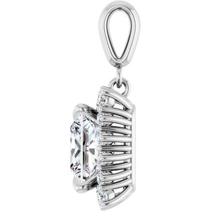 Continuum Sterling Silver 8x8 mm Square Pendant Mounting – image 5
