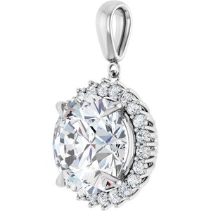 14Kx1 White Gold 15 mm Round Pendant Mounting – image 3