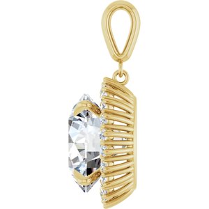 10K Yellow Gold 15 mm Round Pendant Mounting – image 5