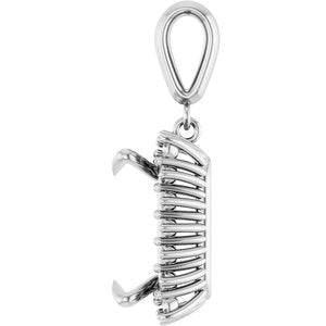 10K White Gold 12x12 mm Square Pendant Mounting – image 6