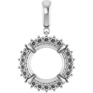 Continuum Sterling Silver 15 mm Round Pendant Mounting – image 2