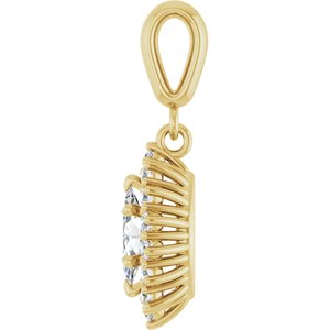18K Yellow Gold 7x3.5 mm Marquise Pendant Mounting – image 5