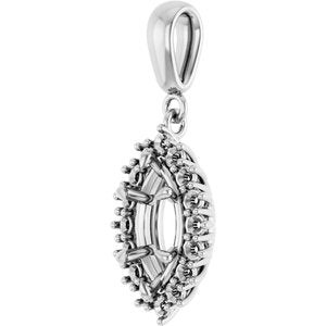 Platinum 10x5 mm Marquise Pendant Mounting – image 4