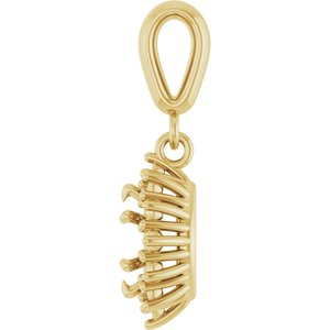 10K Yellow Gold 6x3.5 mm Marquise Pendant Mounting – image 6