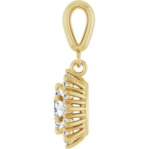 14K Yellow Gold 6x3.5 mm Marquise Pendant Mounting – image 5