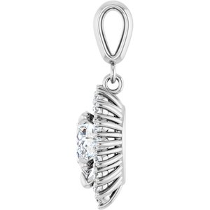 14Kx1 White Gold 8x6 mm Pear Pendant Mounting – image 5