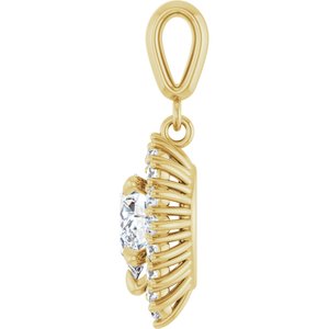 14K Yellow Gold 8x6 mm Pear Pendant Mounting – image 5