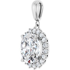 Continuum Sterling Silver 13x11 mm Oval Pendant Mounting – image 3