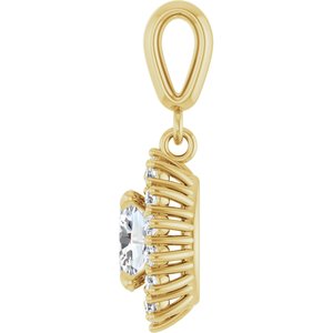 10K Yellow Gold 7x5 mm Oval Pendant Mounting – image 5